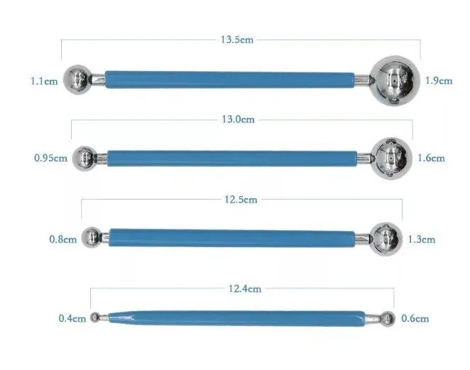 25 piece set of clay tools, DIY soft clay plastic knife tools, stone plastic clay carving knife with plastic carrying case