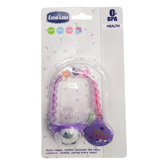 Wholesale BPA Free Baby Pacifier With Hold Clips Coaxing Sleep Artifact Baby Teething Orthodontic Pacifier With Chain Clip Set