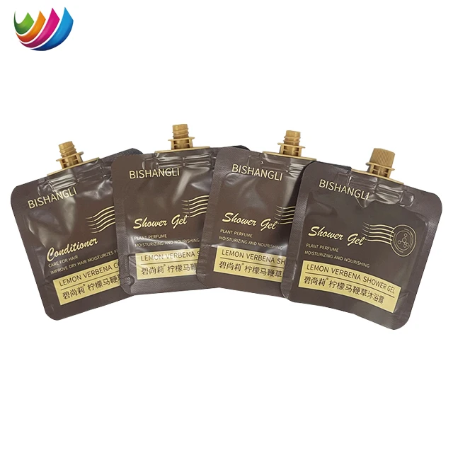 Custom Printed 30ml Liquid Pouch Reusable Detergent Packaging Spout Pouch Bags For Shampoo And Shower Gel