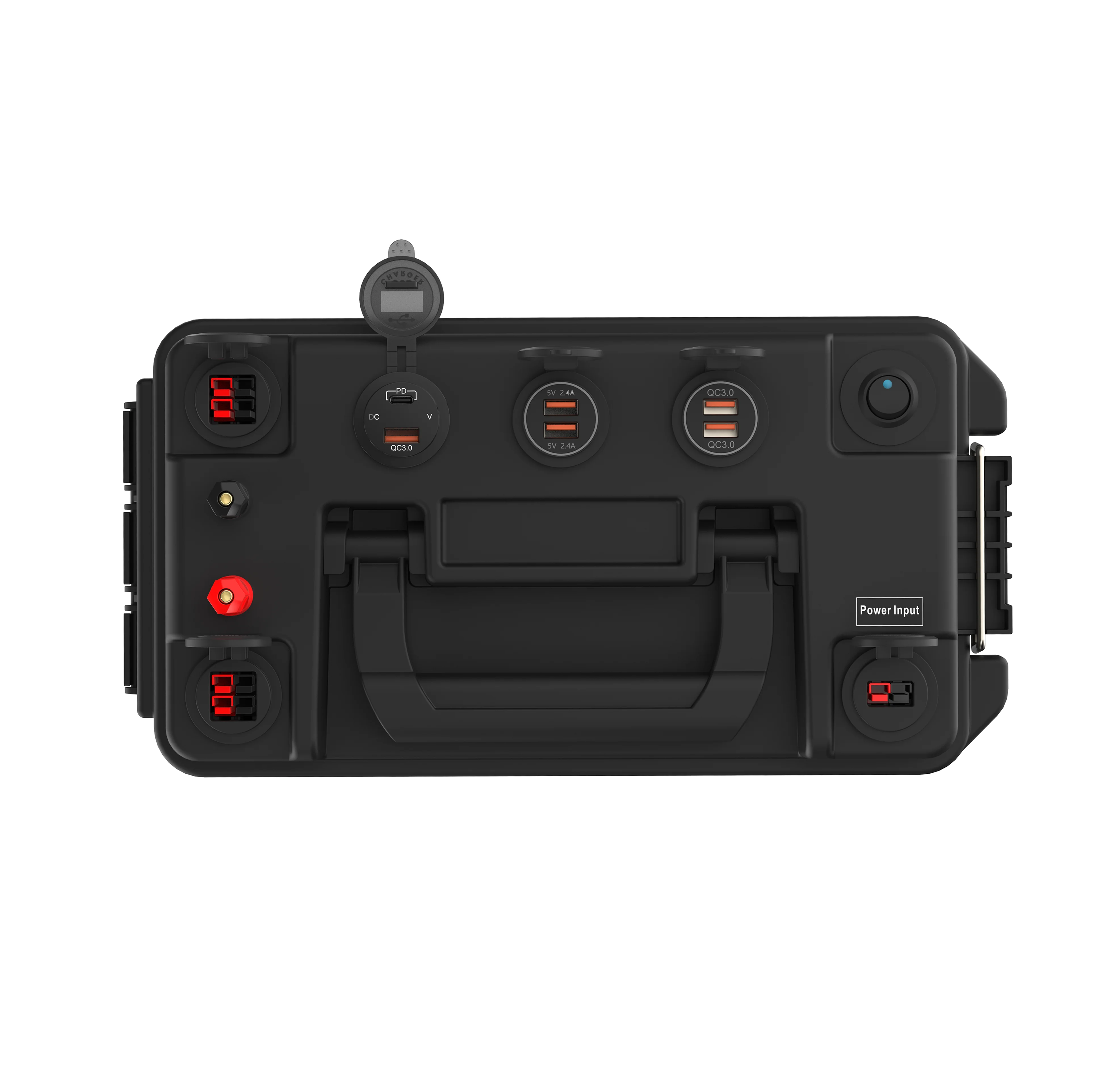 Outdoor Camping Plastic Diy Battery Case Portable Dual Usb Solar Power 12v Hunting Battery Box diy