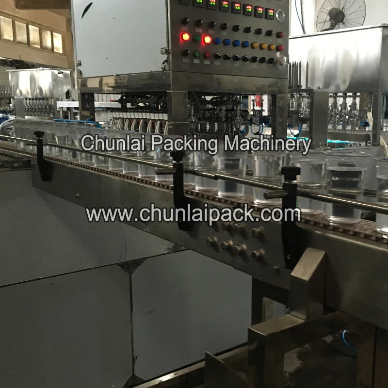 Fully automatic sterilization and disinfection washing cup drinking water/jelly/beverage liquid filling and sealing machine