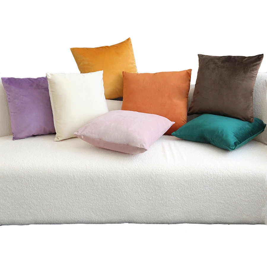 faux fur throw pillow cover fluffy soft decorative velvet pillow covers 18 x 18