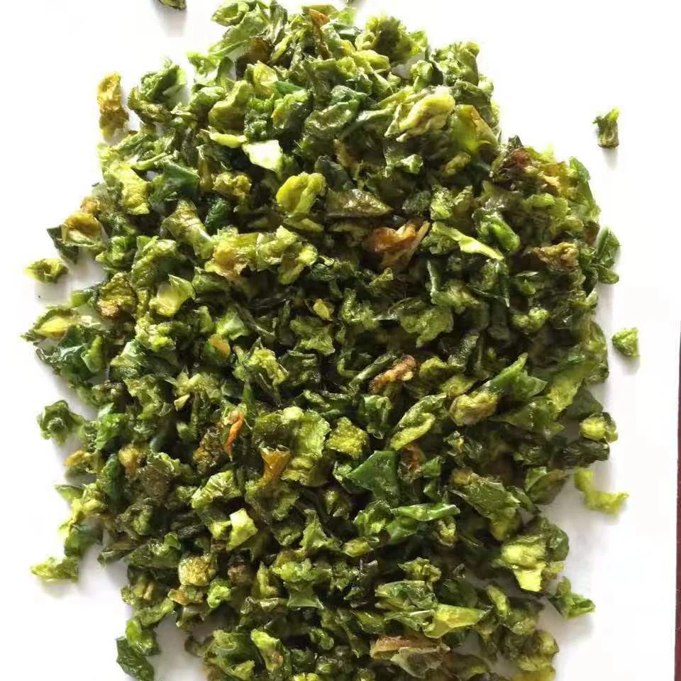 
AD Air Dried Organic Green Bell Pepper Flakes for Distributor Wholesaler 