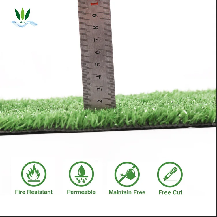 ABRIN No MOQ Garden Landscape Indoor Mat Rubber Backed Grass Carpet Artificial Grass With Drainage Holes