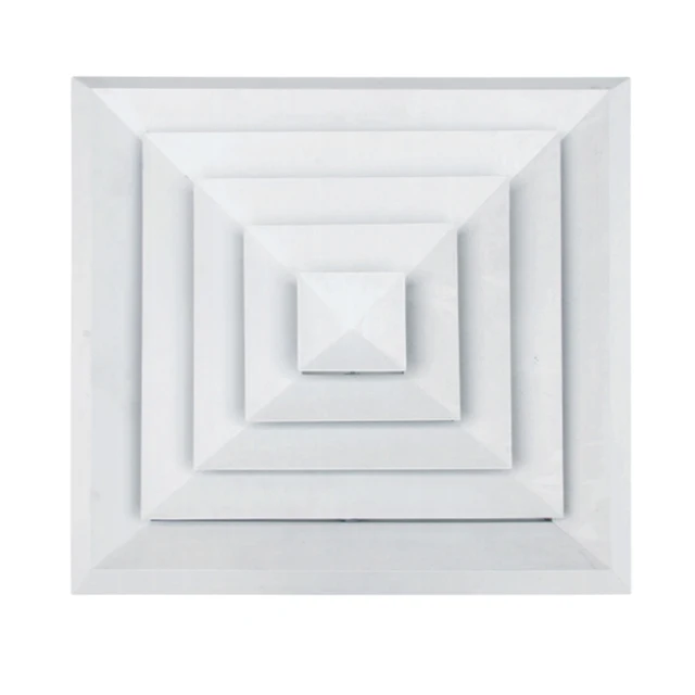 QIEXEIN HVAC System Way Supply Ceiling Air Diffuser Air Conditioning Square Diffuser Air Vent Outlet
