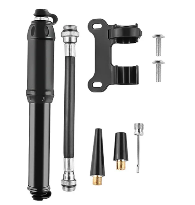 With Needle Frame Mount Portable Aluminum Alloy Bicycle Tire Pump100psi Mini Bicycle Pump