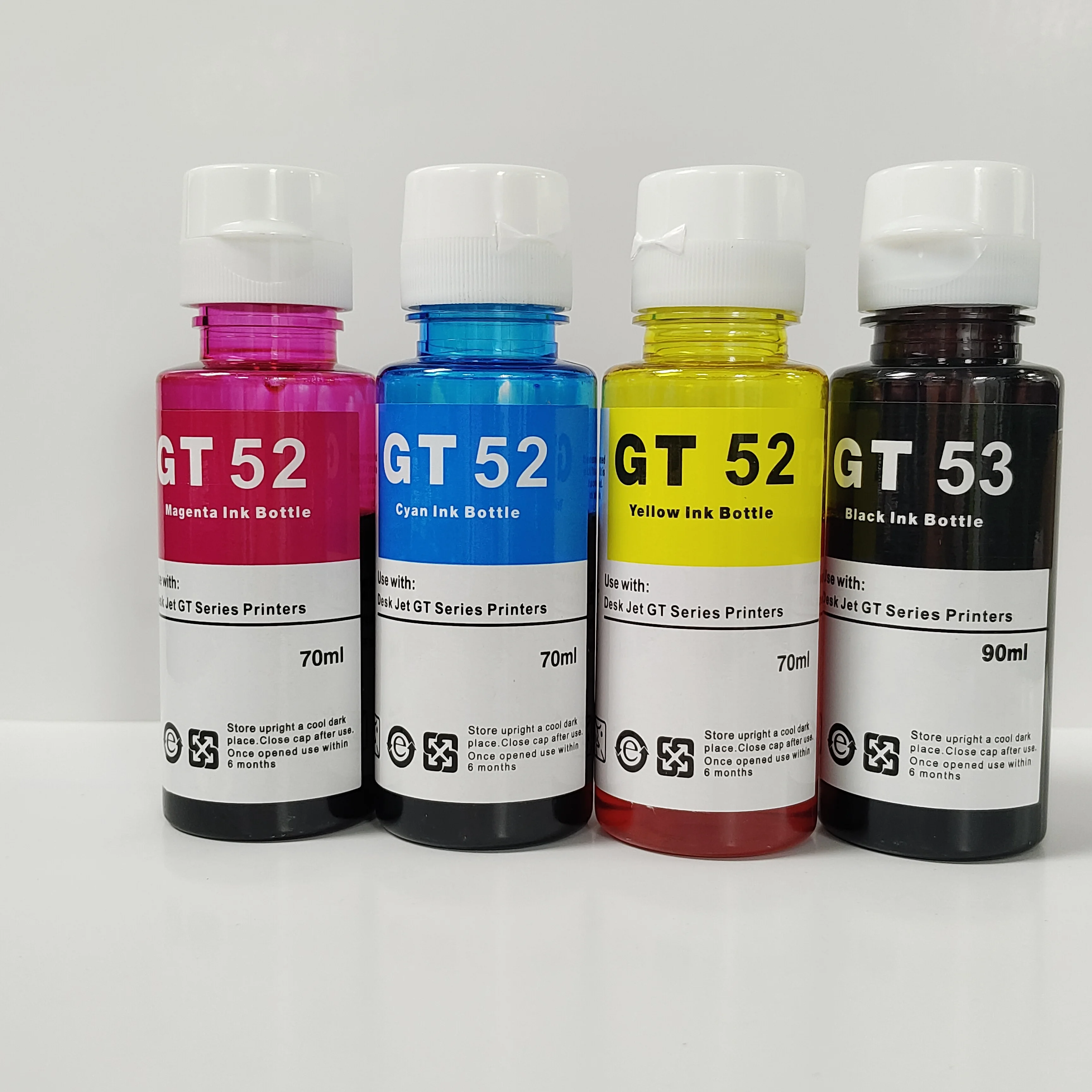 Factory price Ink Bottle Gt51 Gt52 Gt53 Water Based Dye Ink for HP 310 410 319 419 318 418 Gt5820 Gt5810 Refill Ink