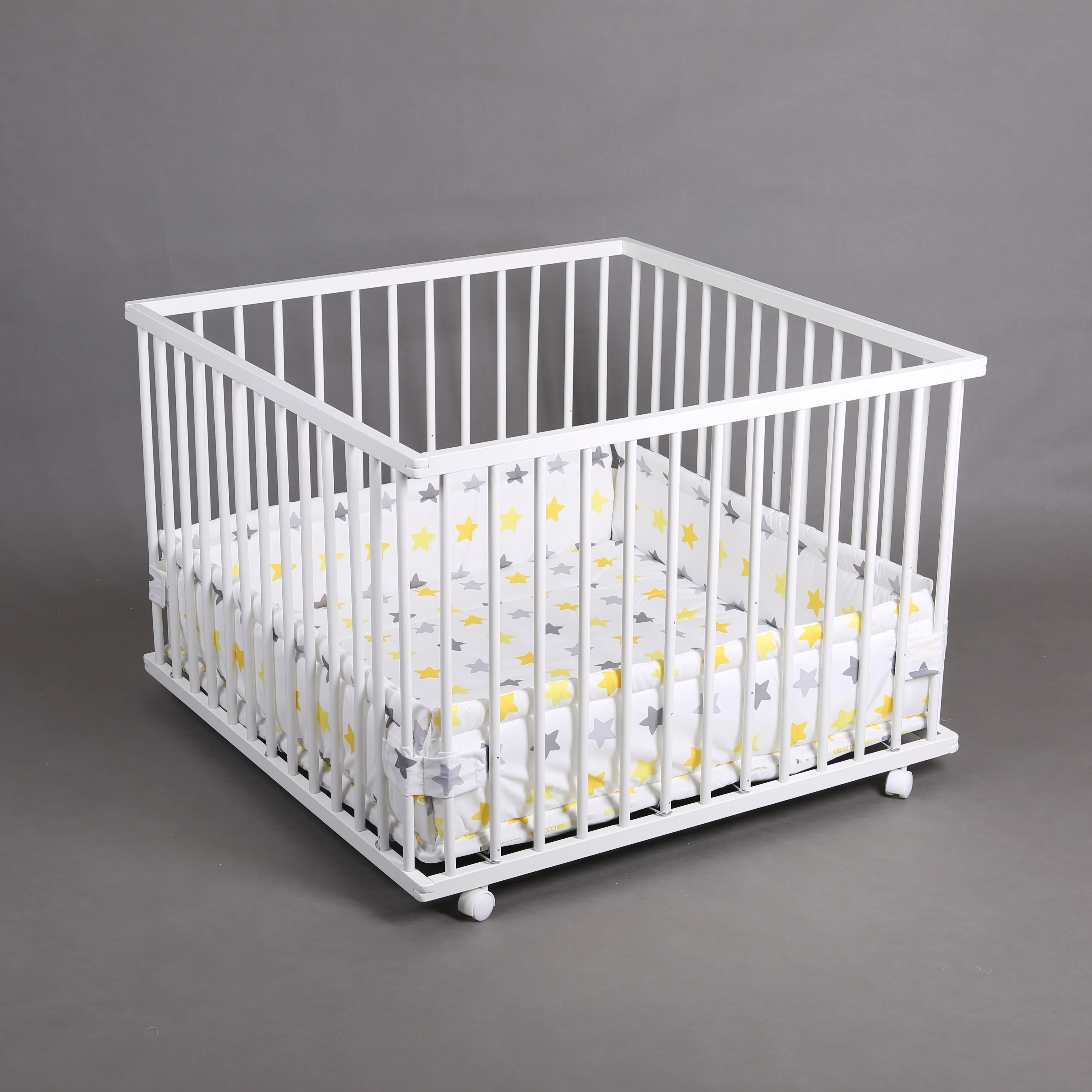 
Wooden square playpen 100 x 100cm playpen baby wooden playpen 