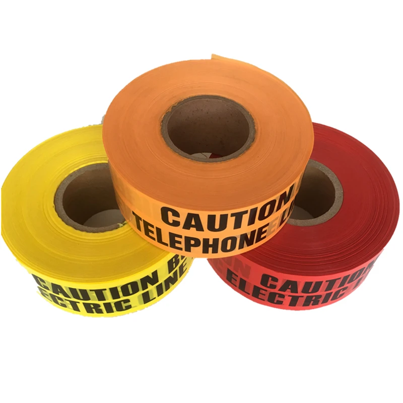 Factory Supply Underground Warning Tape Non-detectable Caution Maker Tape