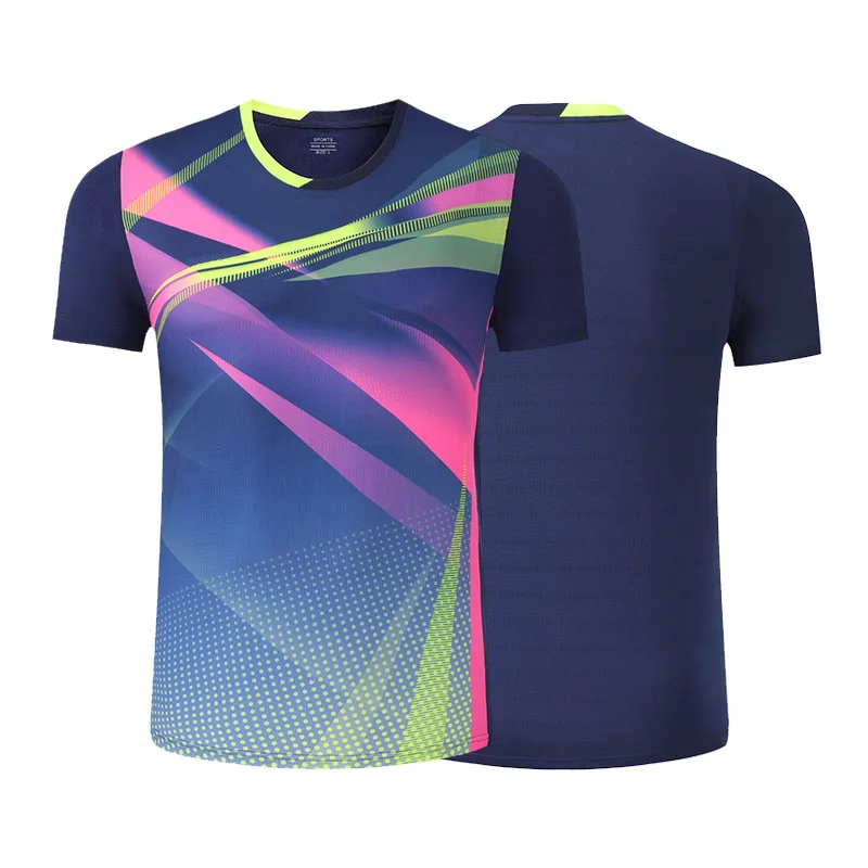 Custom New Design Sublimated Table Tennis Shirts Badminton Jersey Custom Logo Sportswear 100% Polyester Digital Print for Unisex
