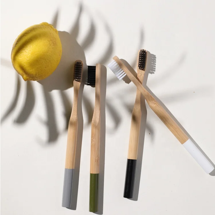 Органические черные высококачественные деревянные непластиковые бамбуковые зубные щетки для детей