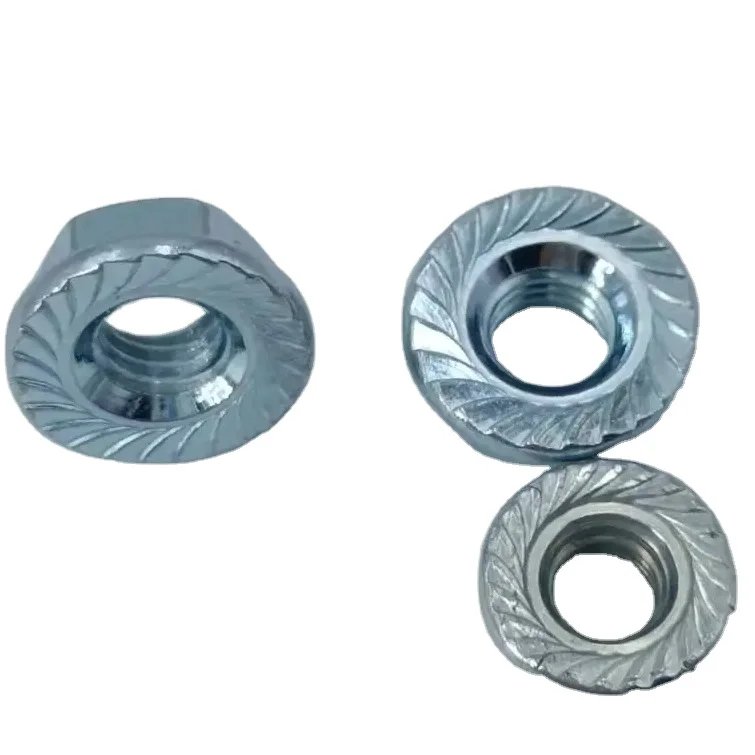 Factory supply Wholesale Stainless steel flange hexagon nut flange face tooth nut flange locking lock nut