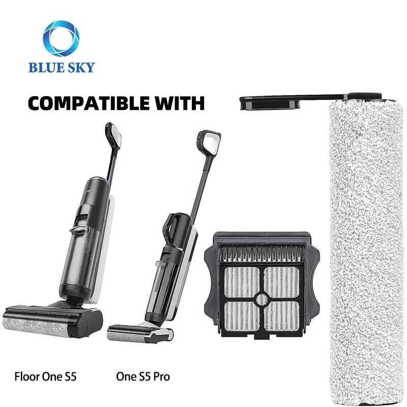 Vacuum Cleaner HEPA Filter and Brush Roller Compatible with Tineco Floor One S5 Floor One S5 Pro Cordless Wet Dry Vacuum Cleaner