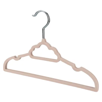 Children flocking rack Cute pickup truck shape hanger non-slip velvet hanger metal hook velvet children clothes hangers