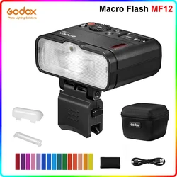 Godox MF12 K2 Макросъемка 2-Light Kit 2,4 GHz беспроводное управление 0,01 до 1,7 s время переработки с батареей и цветным фильтром диффузор