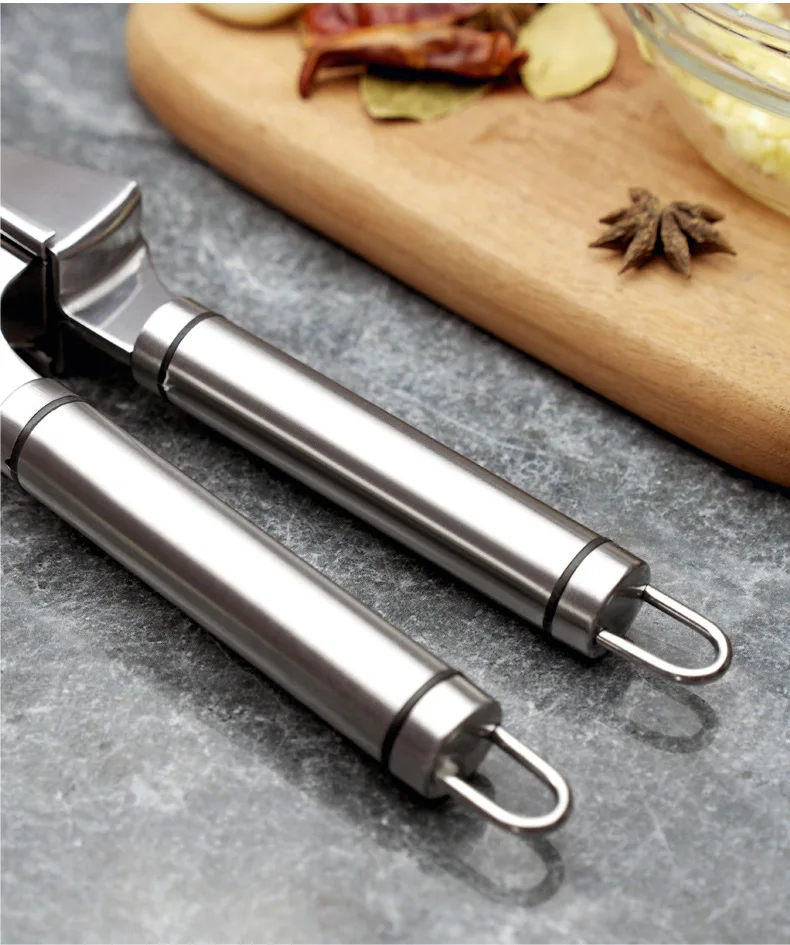 Hot sale kitchen gadgets stainless steel tools hand press garlic squeezers crusher ginger squeezer