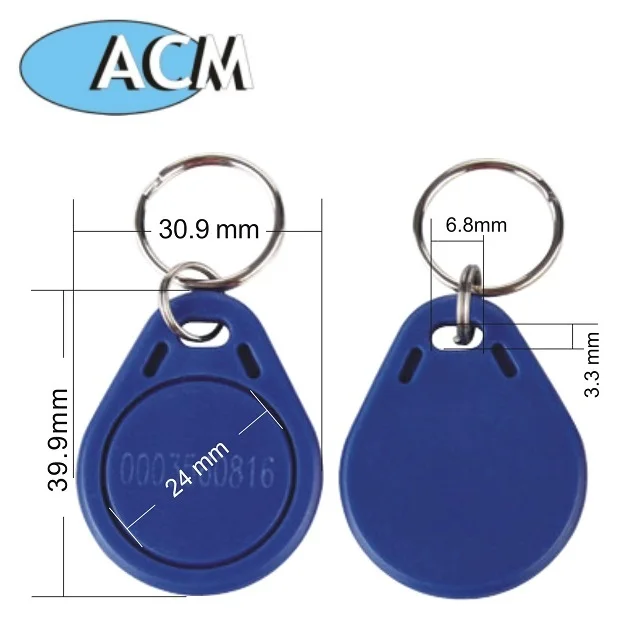 ABS UID программируемый перезаписываемый EM4305 125 кГц Бесконтактный rfid брелок/брелок для бесконтактного контроля доступа