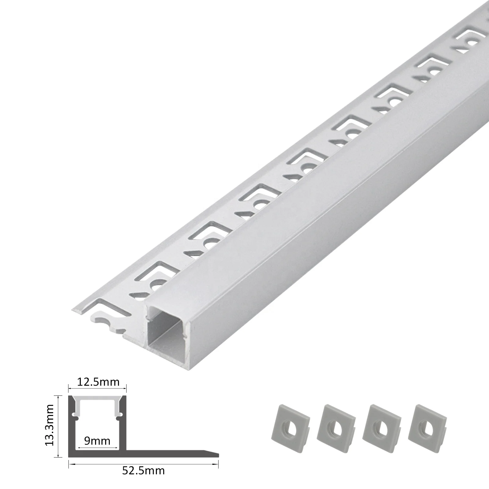 Drywall Ceiling Lighting 032 Alloy Channel Plaster 33*15MM Extruded Aluminum Profiles