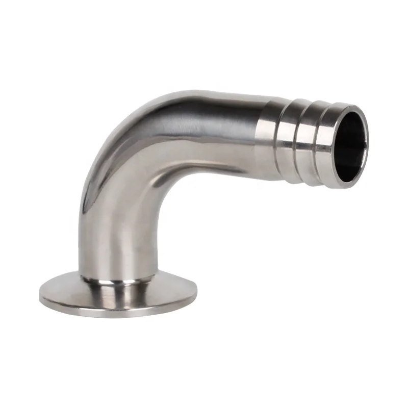 Yongda Sanitary Stainless Steel tri clamp Hose Barb fitting with elbow