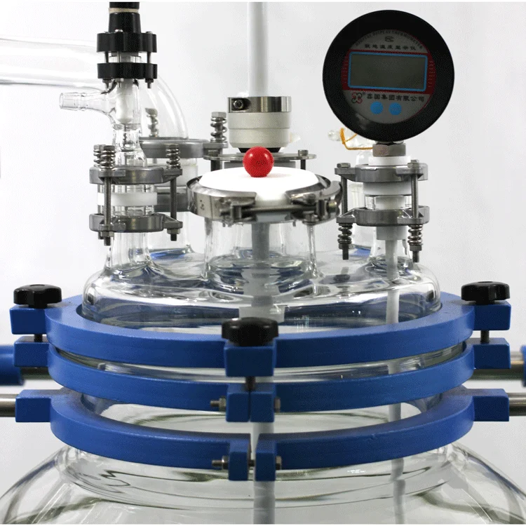 30L lab explosion-proof chemical jacketed glass reactor with good price