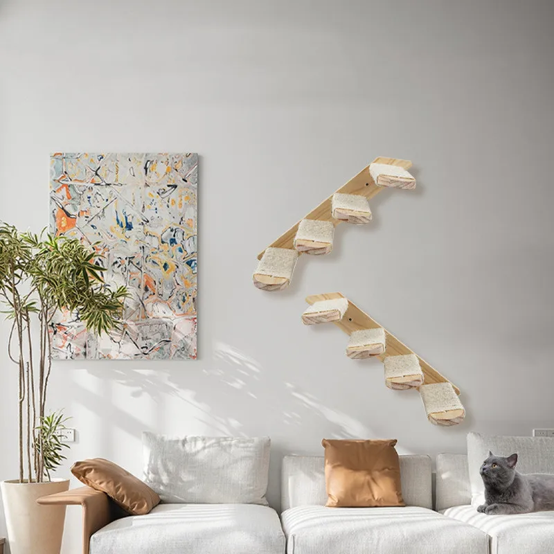 Wholesale Climbing Step Stairs Wall Mounted Cat Wall Furniture Four Steps Stair Cat Bed Cat Furniture