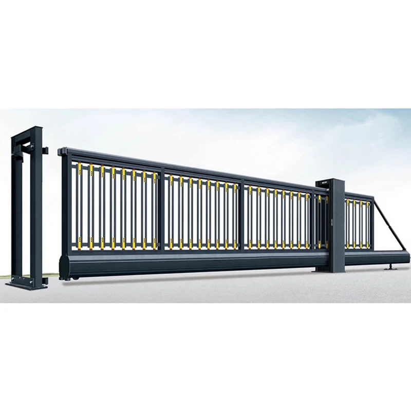 JHR Powder Coating 6ft Tall Main Gate Designs Garden Privacy Aluminum Slat Fence Panels Electric Sliding Gate For House