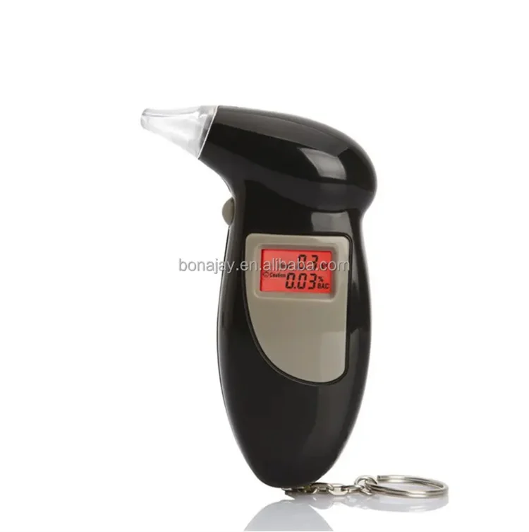 Digital LCD Backlit Display Breathalyzer Audible Alert Breath Alcohol Tester Box Parking Gadget Analyzer