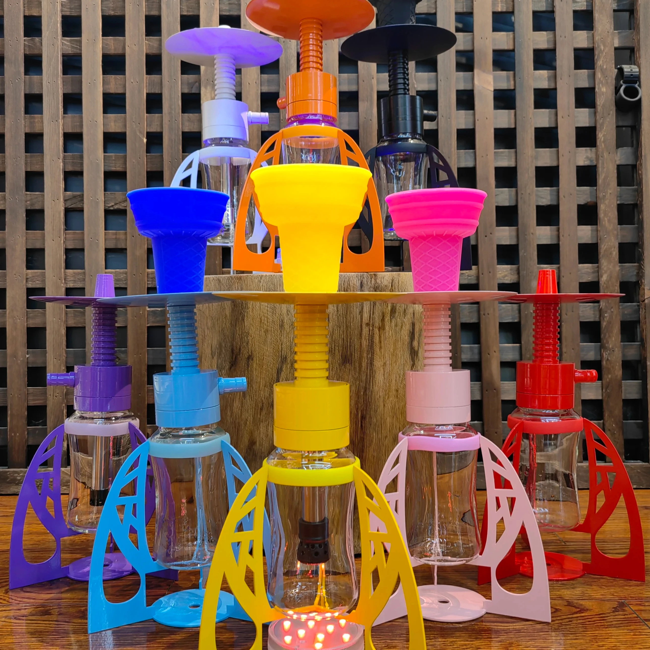 Новый дизайн модный макарон кальян курение роскошный стеклянный Chicha Китай заводская цена портативный