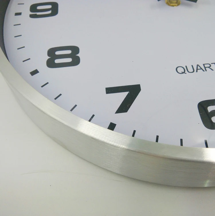 European hotsale office decoration aluminum wall clock