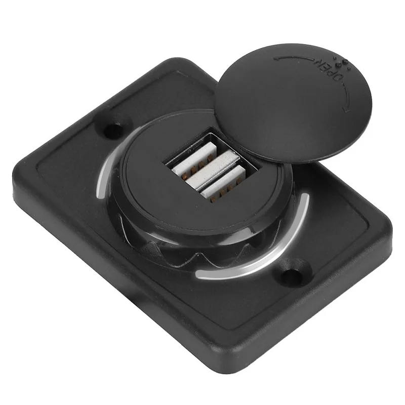 Cargadores De Celular Para Autos Marine Boat RV 12V Charger Socket Usb Port Panel Mount Usb QC Car Charger Outlet