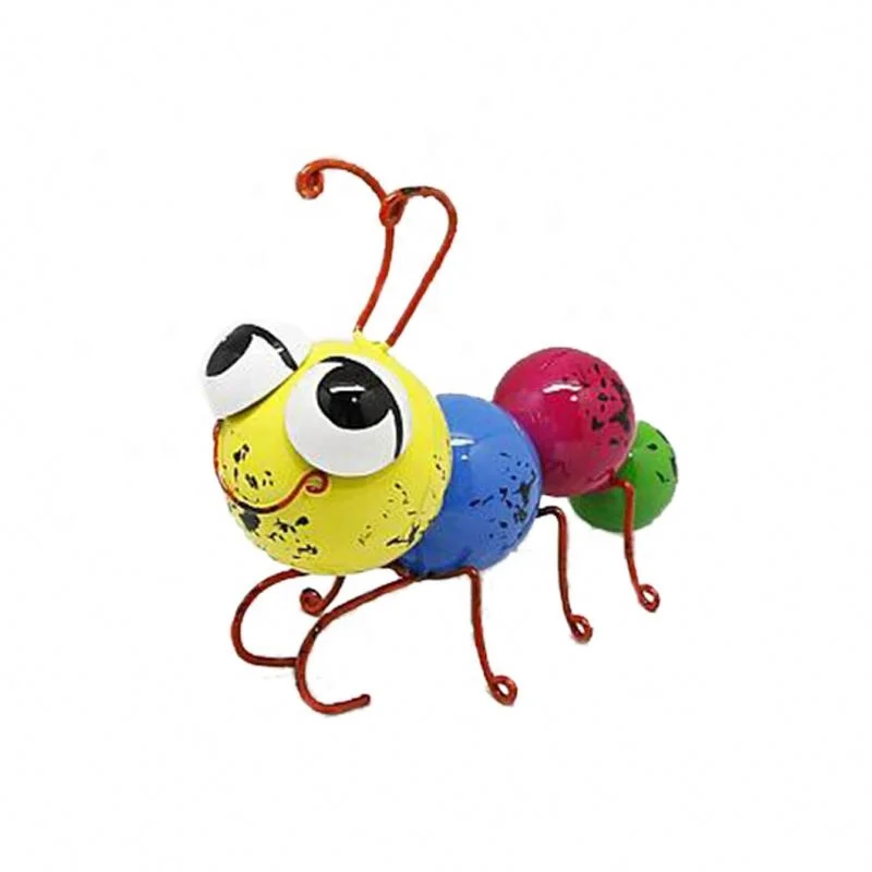 Outdoor Indoor Metal Crafts Home Garden Hook Up Cartoon Insects For Bedroom Living Room Wall Decor