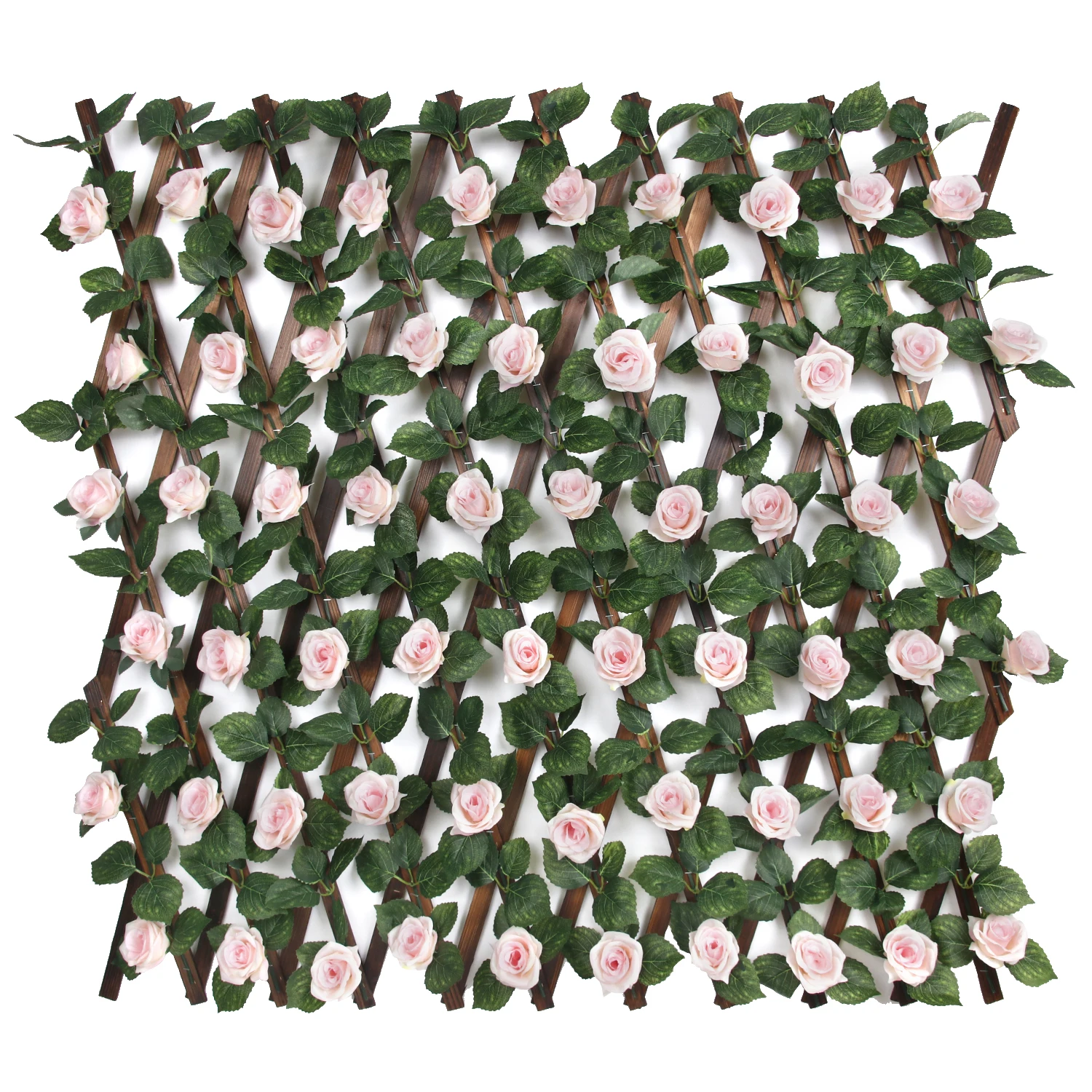 Faux Ivy Fencing Panel Rose Flower Artificial Ivy Privacy Fence Screen for Balcony Outdoor Decorative