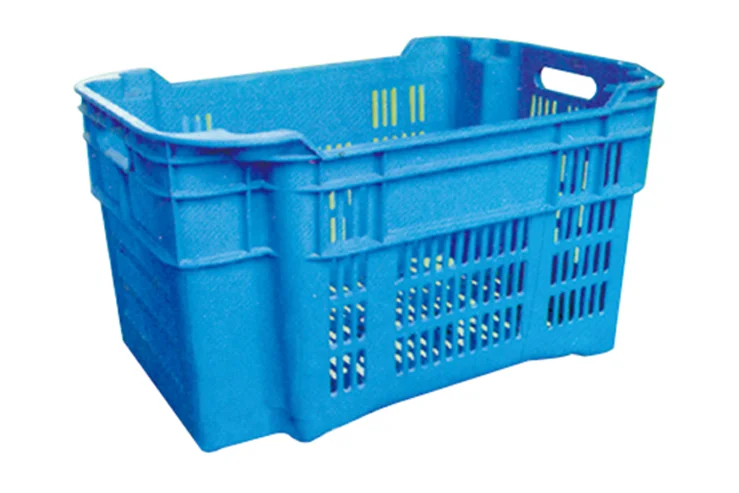 Plastic fruit crate vented stackable vegetable plastic crates
