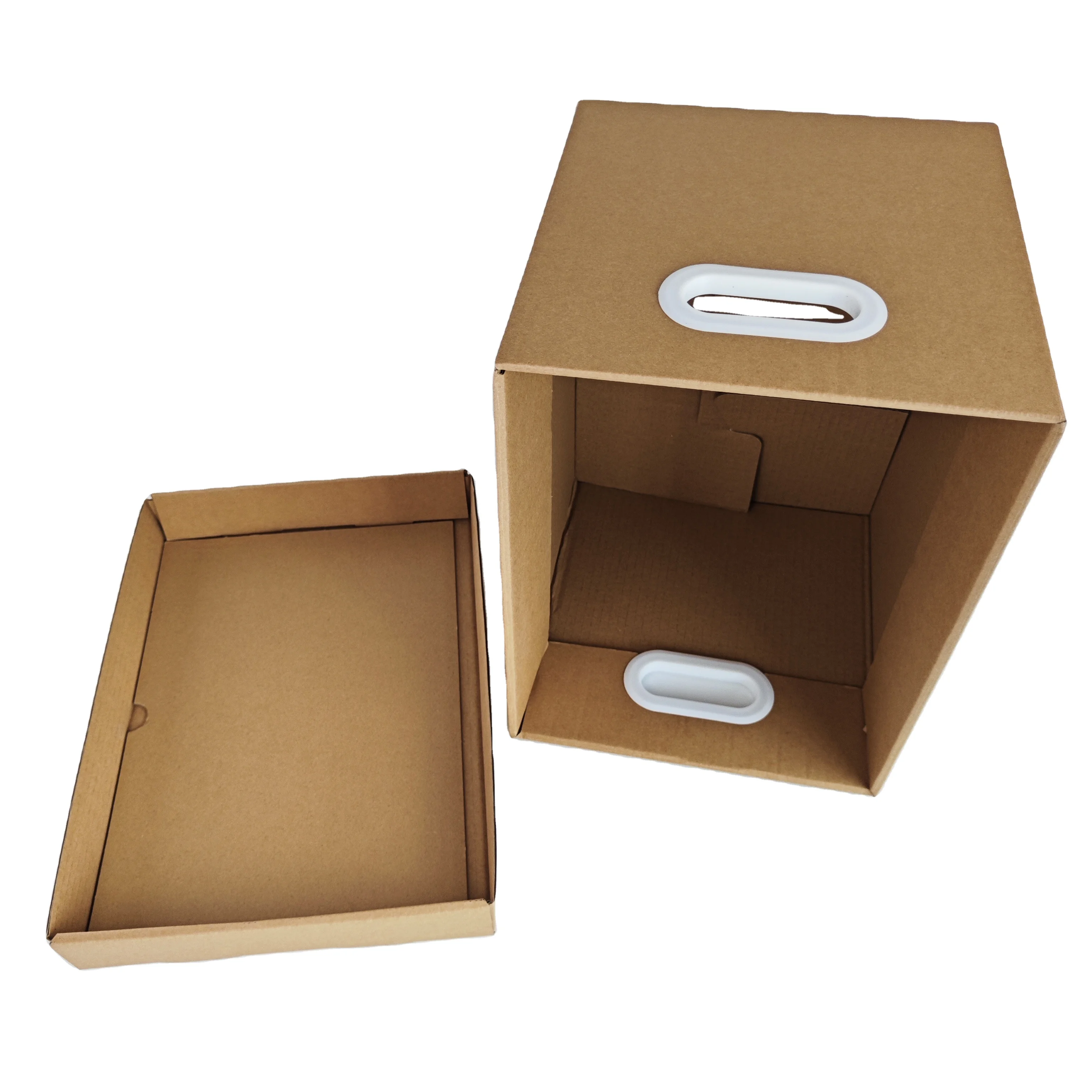 High Quality Customize Size Thickened Kraft Paper Collapsible Carton Storage Boxes for File Archive With Lid