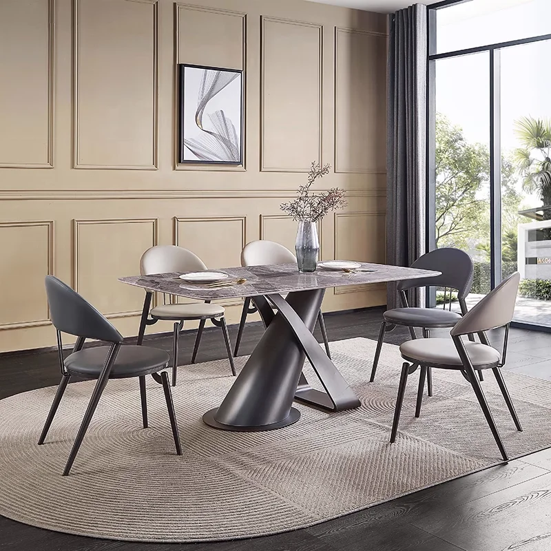 Living room furniture marble stone dining table marble modern luxury dining table set dining tables