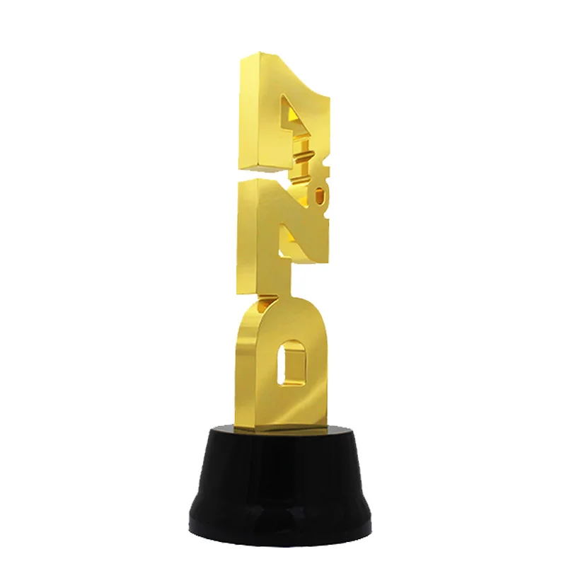 Factory wholesale design trophies honor champion  sport custom metal medals and trophies custom nameplates metal trophys