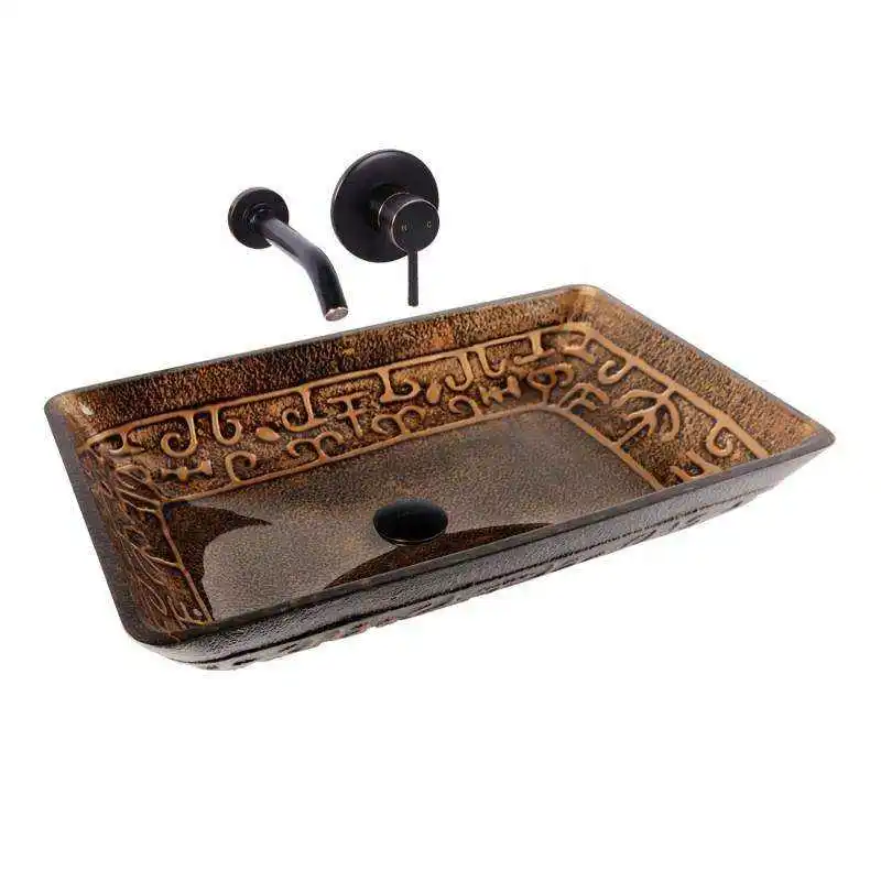 High End 2 Hole Brass Bathroom Bath Wash Basin Hot Cold Water Mixer Tap