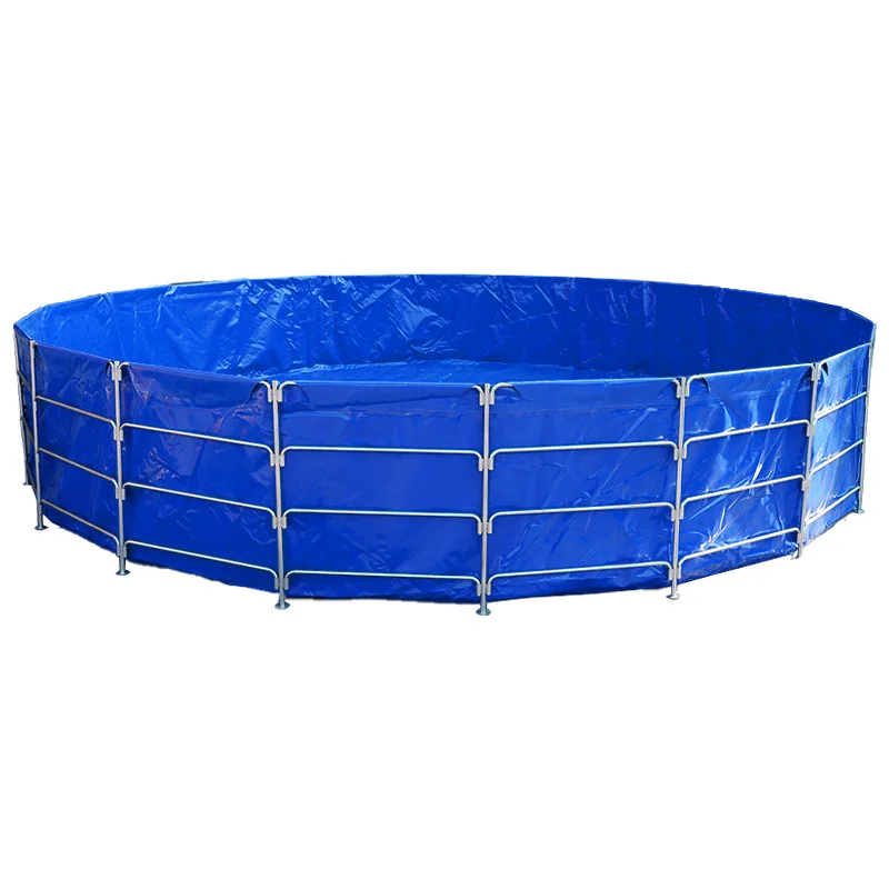 Movable Large-Scale Circular Bracket Galvanized Pipe Reservoir Breeding Water Pond For Sale