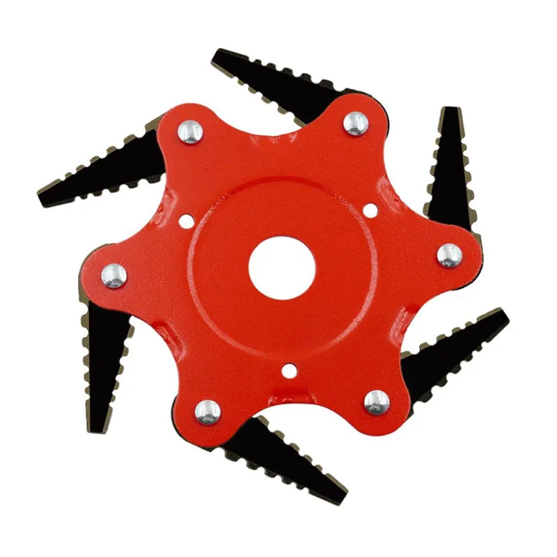6T Steel Trimmer Head Grass Trimmer Head 65Mn Blades Razor Grass Brush Cutter Blade for Lawn Machine
