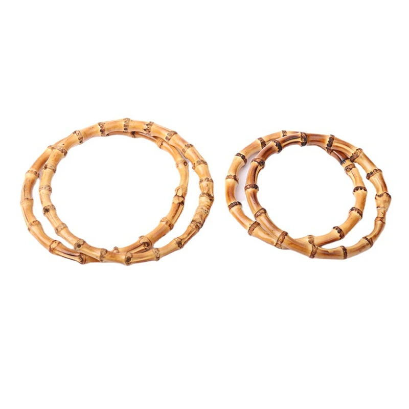 Bamboo handle DIY manual bag material round bamboo circle ring for DIY bag handbag handle,Real bamboo handle for crafts sewing