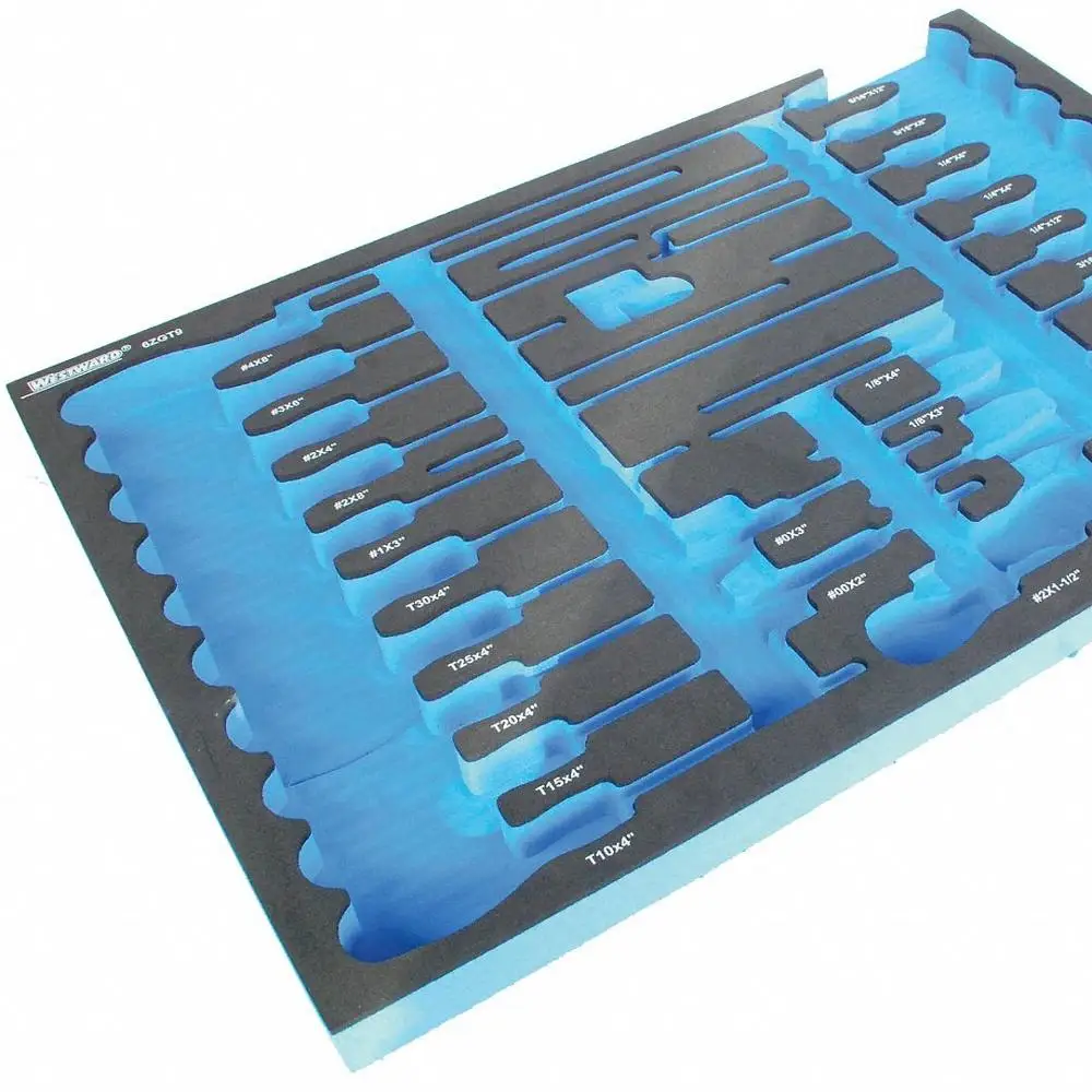 Custom Laser Die Cut CNC Cutting Carbon Fibre EVA Foam Inserts for Cardboard Tool Box Package