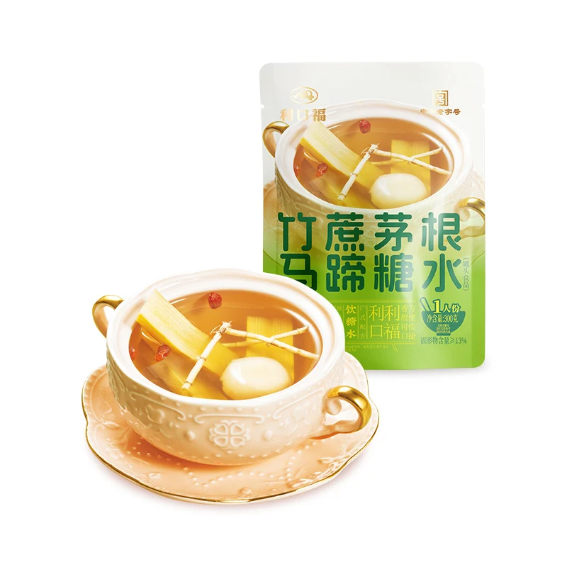 Natural Health High Quality Nutritional Breakfast Sweet Fast Meal Soup Canned Sugarcane Imperata Water Chestnut Instant Dessert