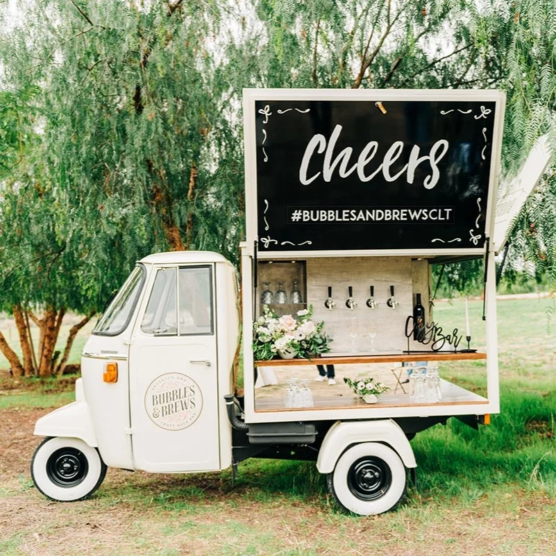 Customized tricycle food truck coffee  food truck mobile food kiosk catering trailer