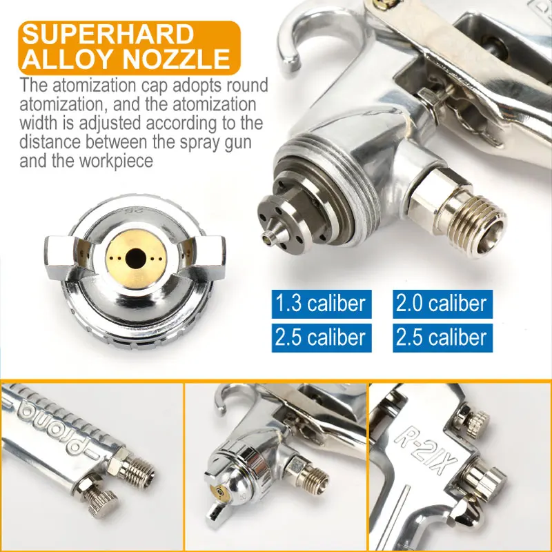 Prona R-21X Air Paint Spray Gun R21X Pistol Sprayer Pneumatic Tool Automobile Top Coat Spray Gun