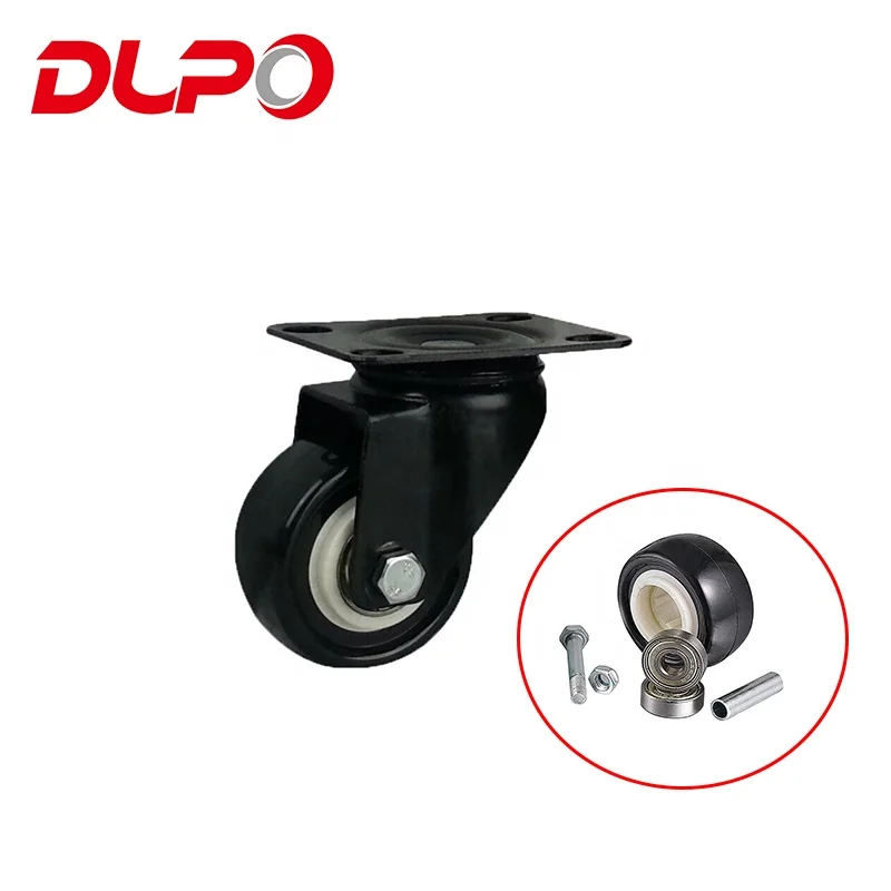 Dlpo Factory direct sale 2 inch caster, furniture wheel castor, PVC/PU/TPR office chair universal locking wheel