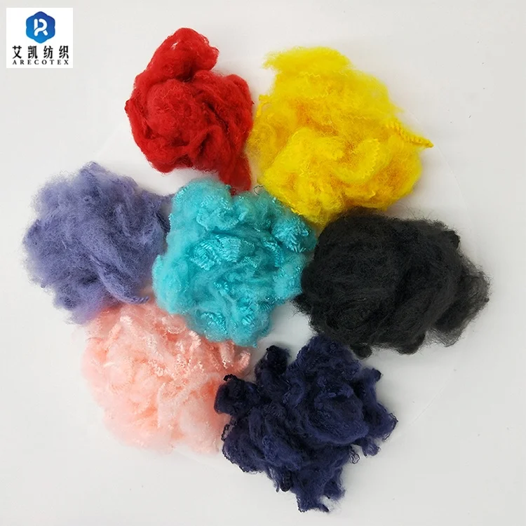 most available colores with lowest MOQ-China Manufacturer dope dyed polyester staple fiber 1.5dx38mm