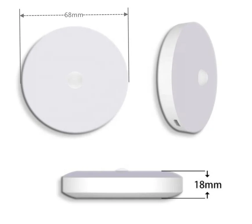 Wireless under cabinet light portable and rechargeable led puck light PIR motion sensor led night light