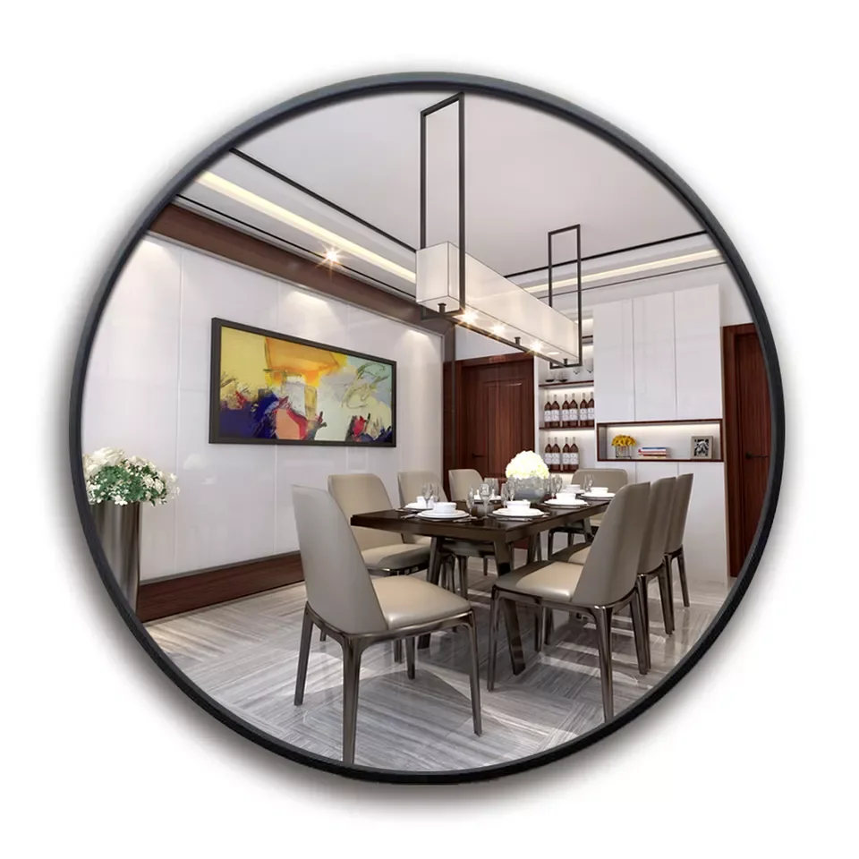 Modern Supplier Arched Black Frame Glass Mirror Wall Decoration Dressing Mirror for Living Room Bedroom Bathroom