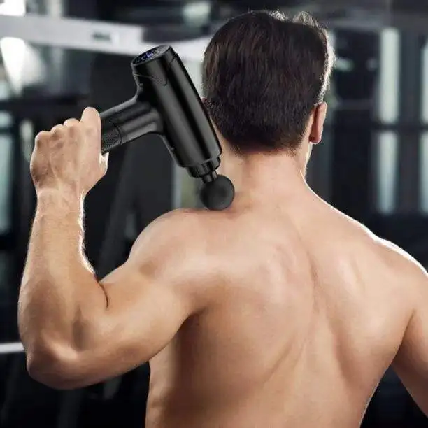 Dropshipping Lcd 30 Speed Mini Digital Cordless Fascia Massager Body Therapy Muscle Vibration Message Gun