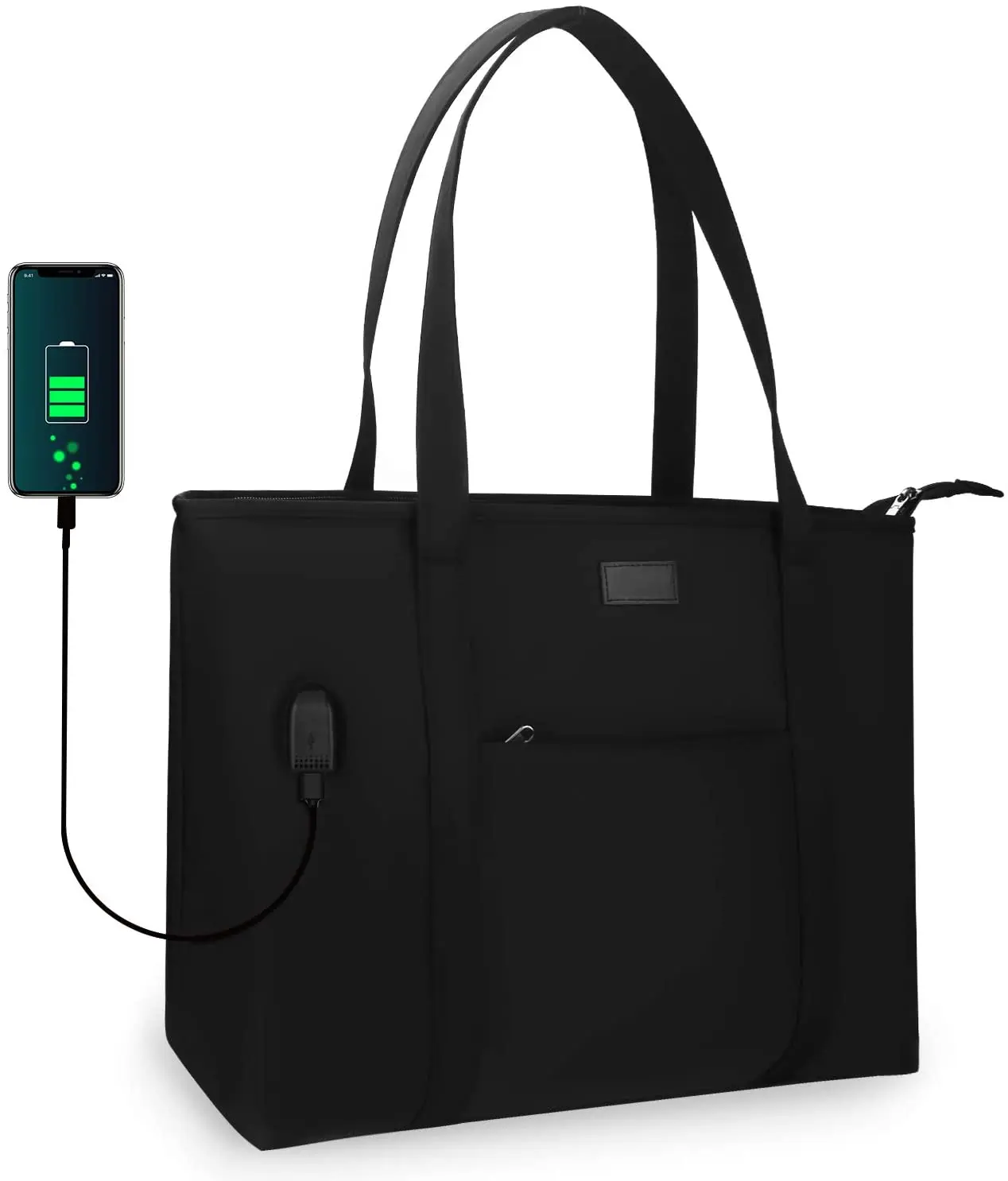 Laptop Tote Bag for Men and Women Business Work Teacher School USB Bag Briefcase Travel Fits